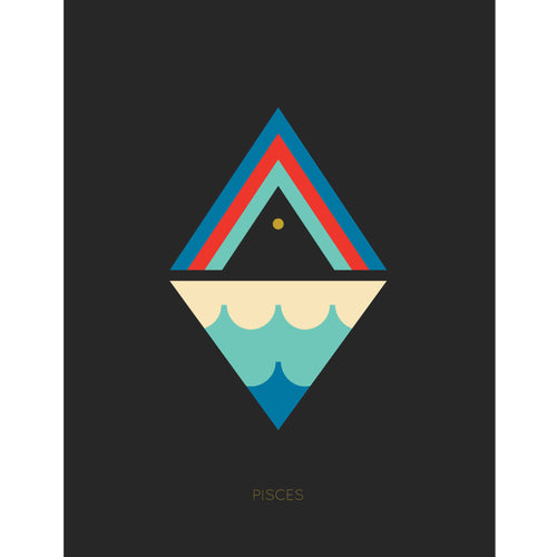 Pisces Zodiac Card by Holli Zollinger