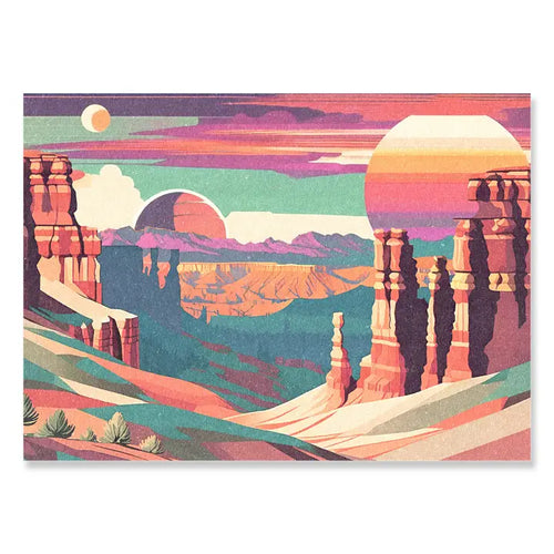 "Bryce Double Sun” Art Print by Erth People