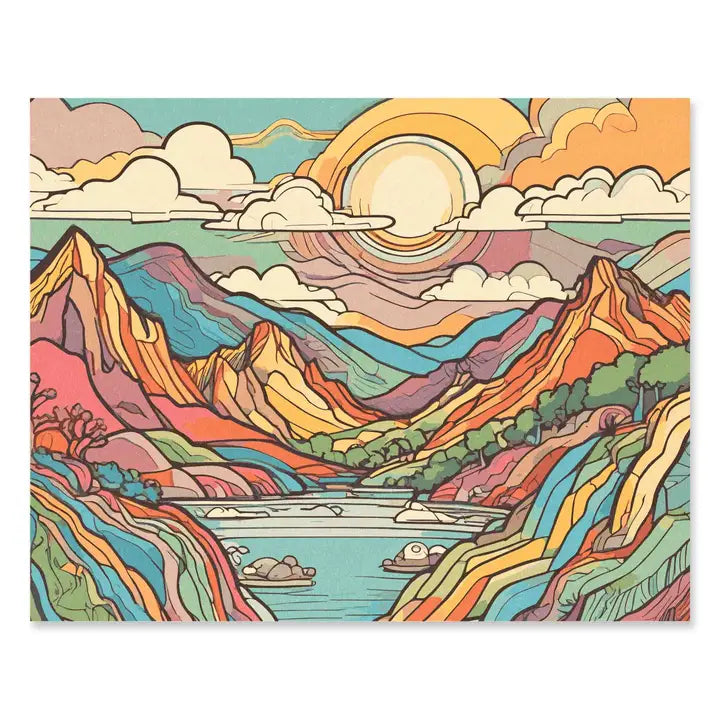 "Big Sun Creek” Art Print by Erth People