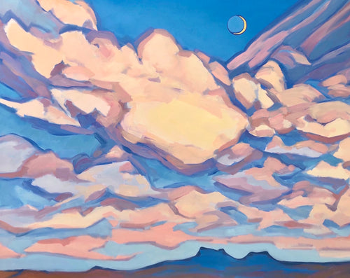 "Bears Ears Moon" Art Print by Julia Buckwalter