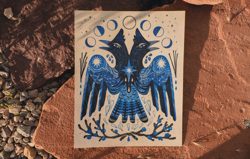 "Steller's Jay" 8x10” Art Print by Pine Bones