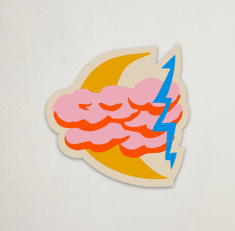 "Moon Cloud Lightning" Sticker by Holli Zollinger