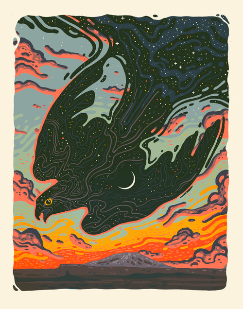 "New Years Eve Nightfall" 11x14 Art Print by Pine Bones