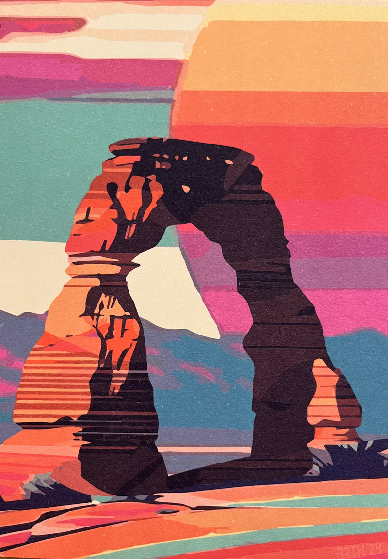 "Delicate 80's Sun” Art Print by Erth People