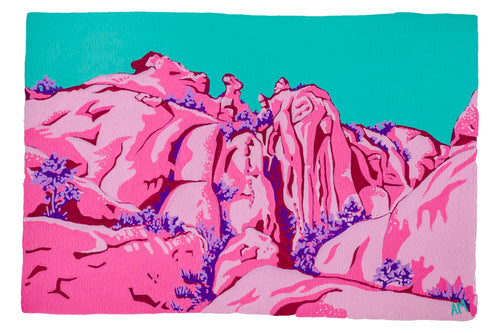 "Medeival Chamber in Pink" Art Print by Abster Artz