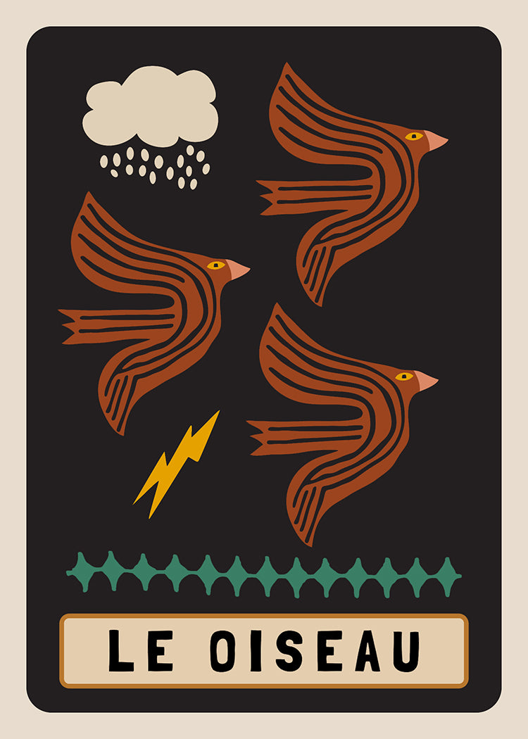 "Le Oiseau" Postcard Designed by Holli Zollinger