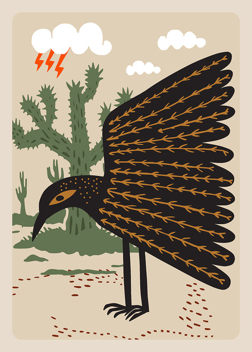 "Lightning Crow" Postcard Designed by Holli Zollinger