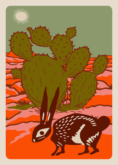 "Rabbit Desert" Postcard Designed by Holli Zollinger