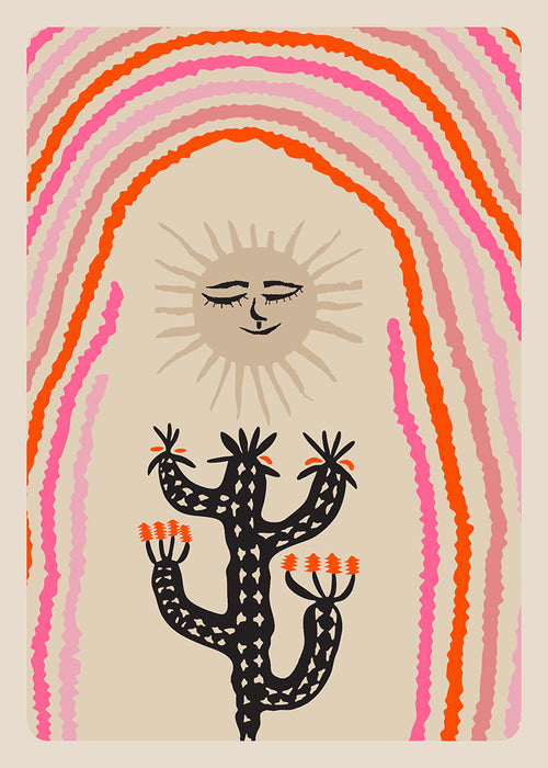 "Rainbow Cactus" Postcard Designed by Holli Zollinger