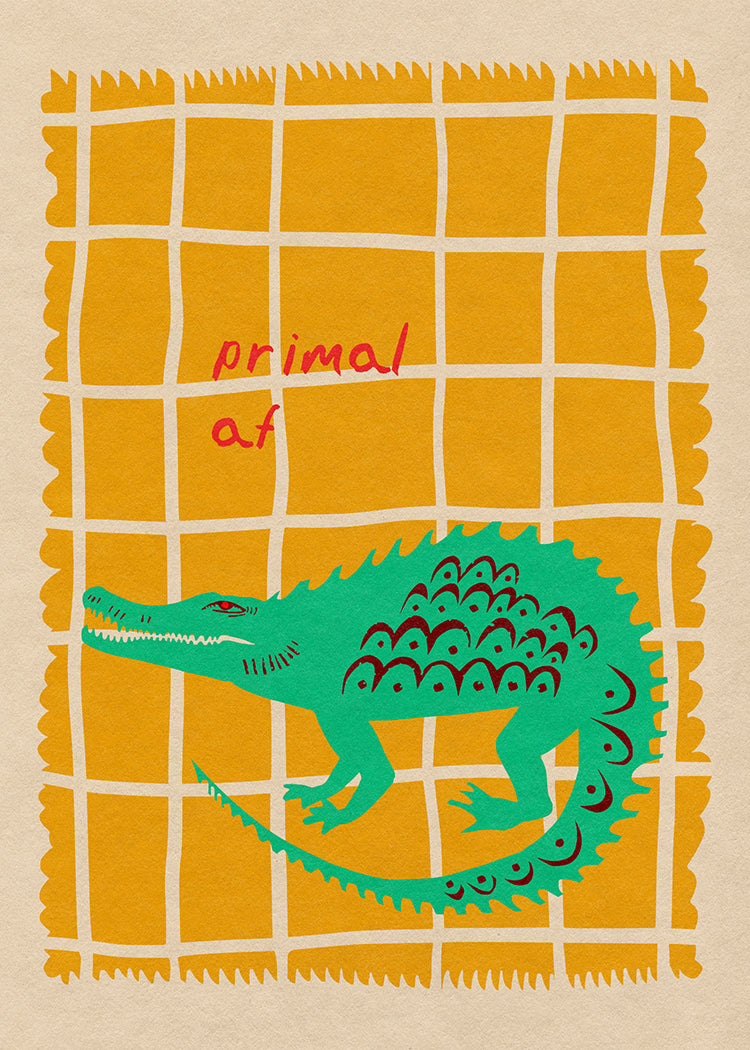 "Primal AF" Greeting Card Designed by Holli Zollinger