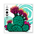 "Prickly Pear" Square Postcard by Desert Edge Design