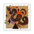 "Midget Faded Rattlesnake" Square Postcard by Desert Edge Design