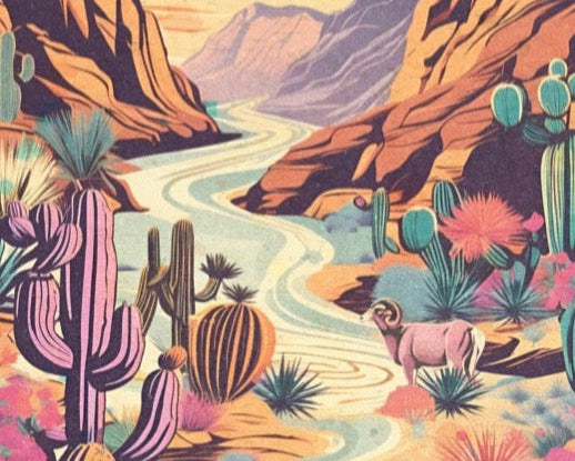 “Desert Oasis” Art Print by Erth People