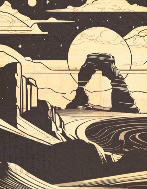 "Delicate Arch Vintage” Art Print by Erth People