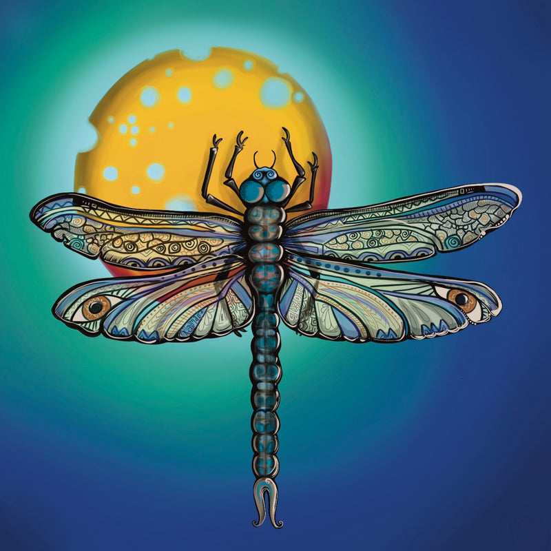“Dragonfly Orb” Art print by Tamar Phillips