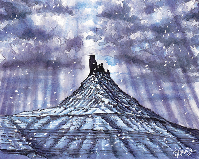 "North 6 Snow" Art Print by Samantha Zim