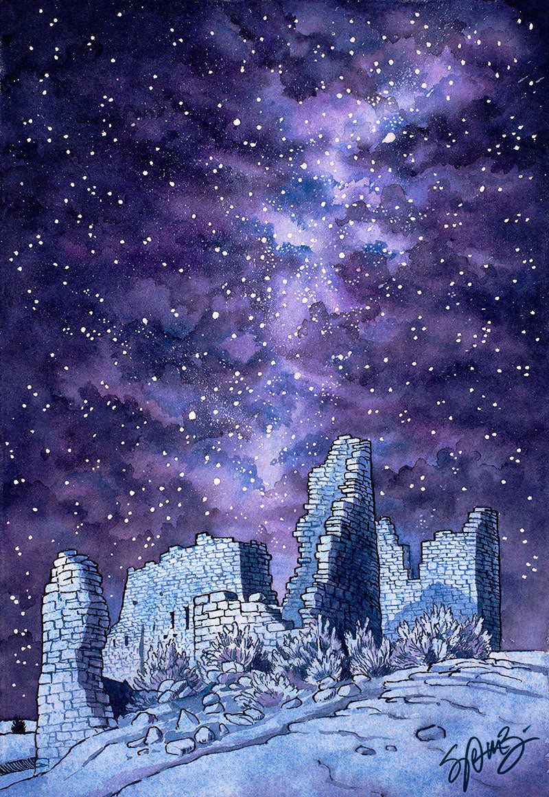 "Hovenweep Milky Way" Art Print by Samantha Zim