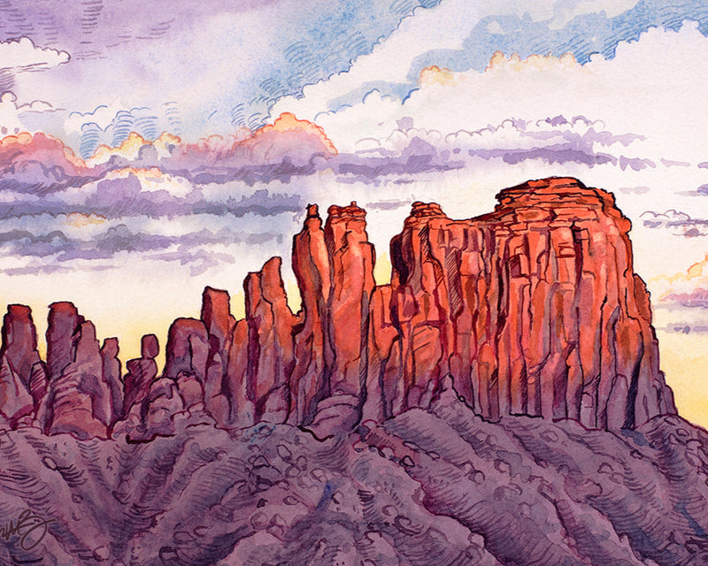 "Moki Sunrise" Art Print by Samantha Zim