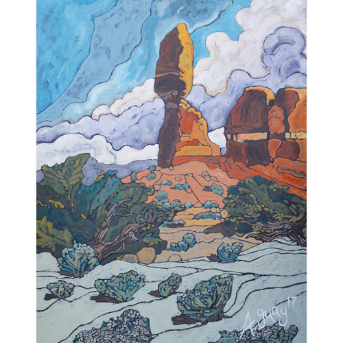 "Balanced Rock" Art Print by Adeline Guay