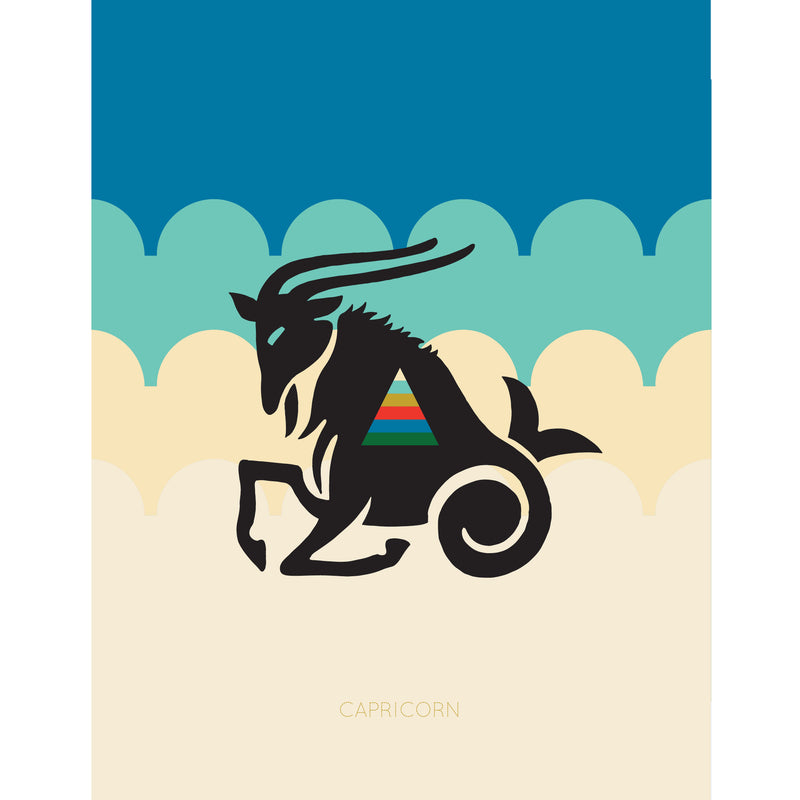 Capricorn Zodiac Card by Holli Zollinger