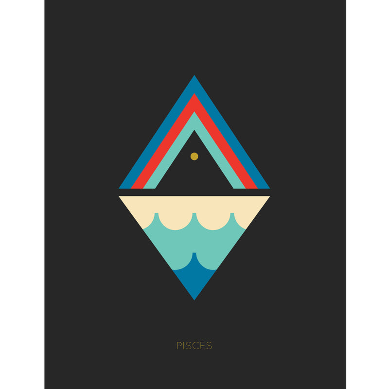 Pisces Zodiac Card by Holli Zollinger