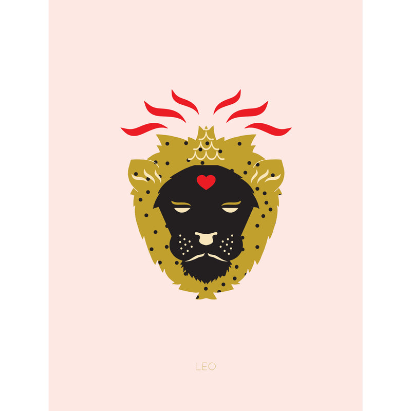 Leo Zodiac Card by Holli Zollinger