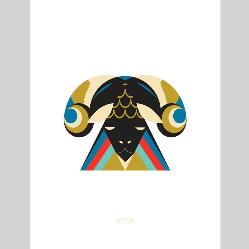 Aries Zodiac Card by Holli Zollinger