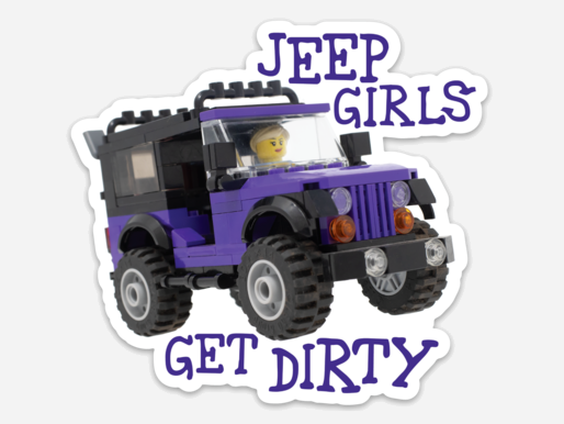 “Jeep Girls” Sticker by Brickrock Press
